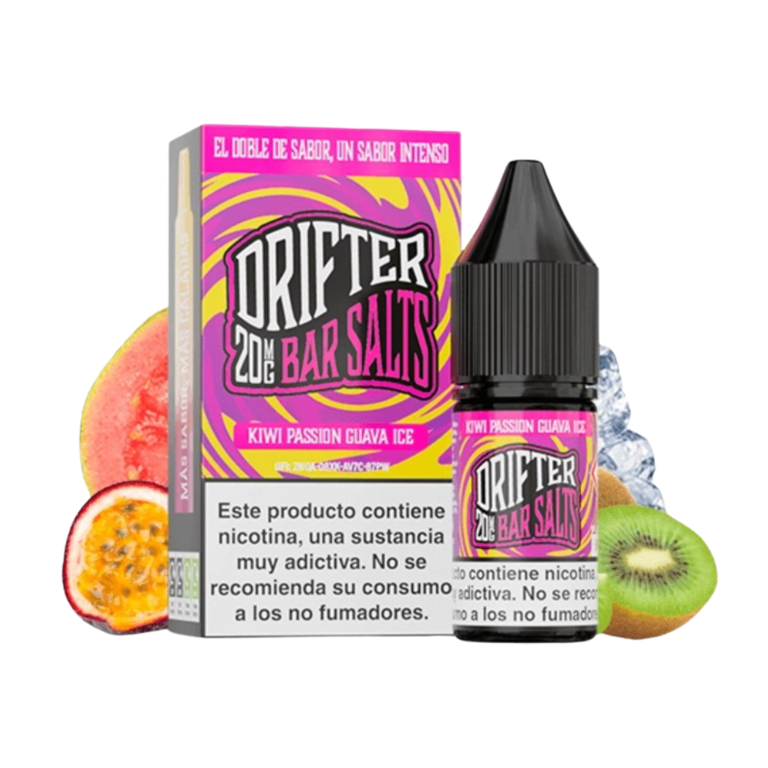Kiwi Passion Guava Ice 10ml - Drifter Bar Salts